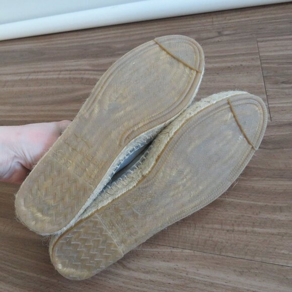 MANEBI Hamptons Loafers Espadrilles in Gray Suede Minimalist Quiet Luxury US 6 - Picture 10 of 13